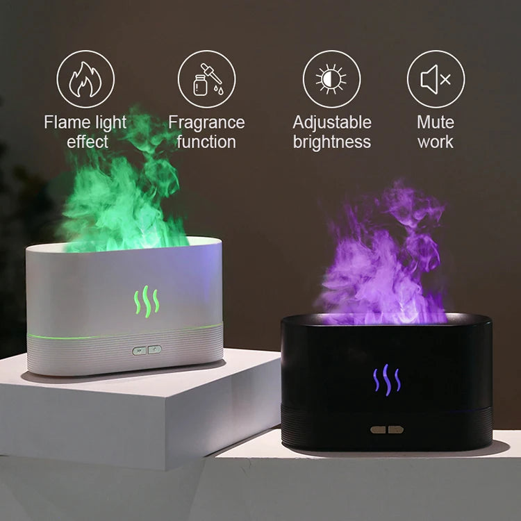 Ultrasonic Flame Aroma Diffuser & Air Humidifier