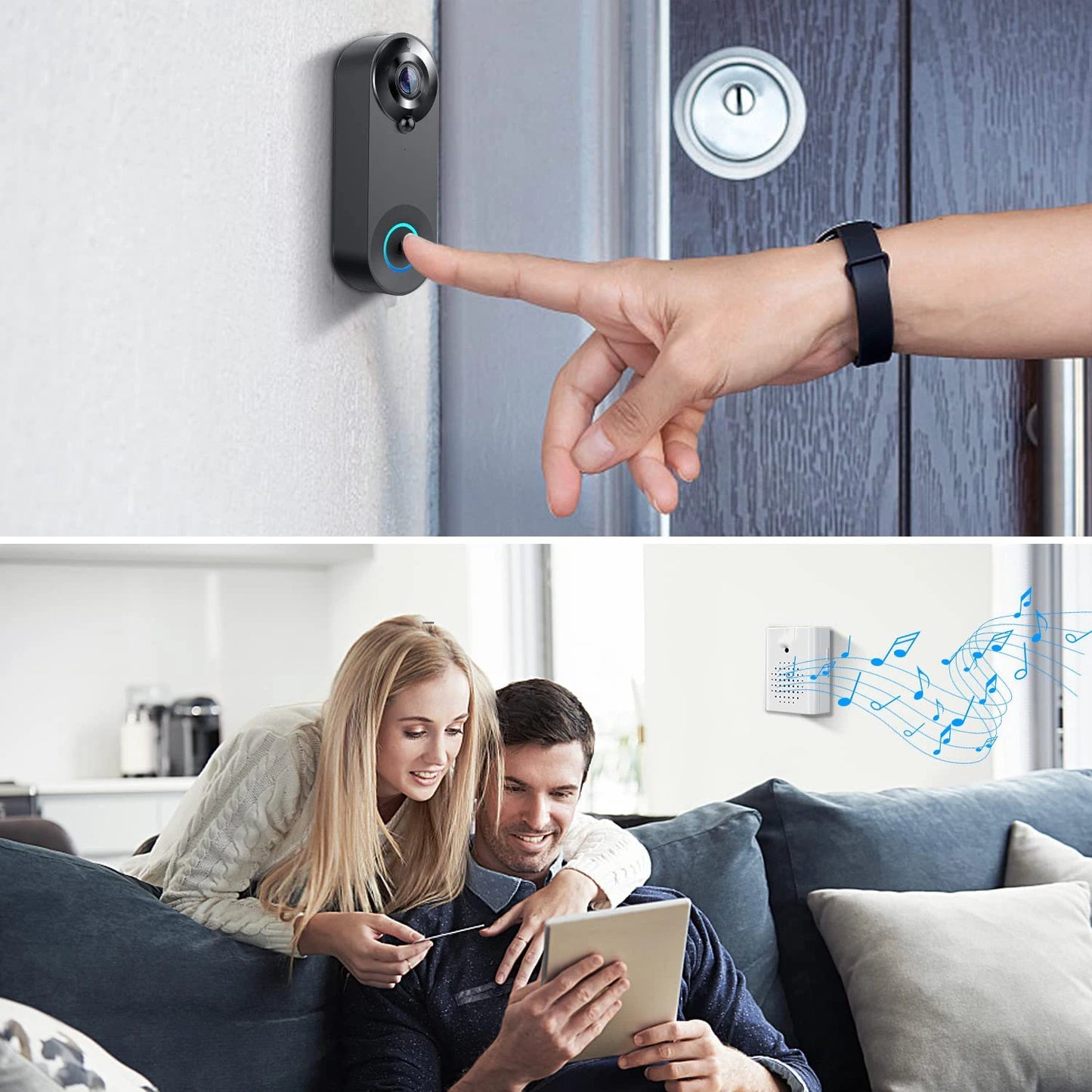 Smart WiFi Video Doorbell with Motion Detection & Night Vision