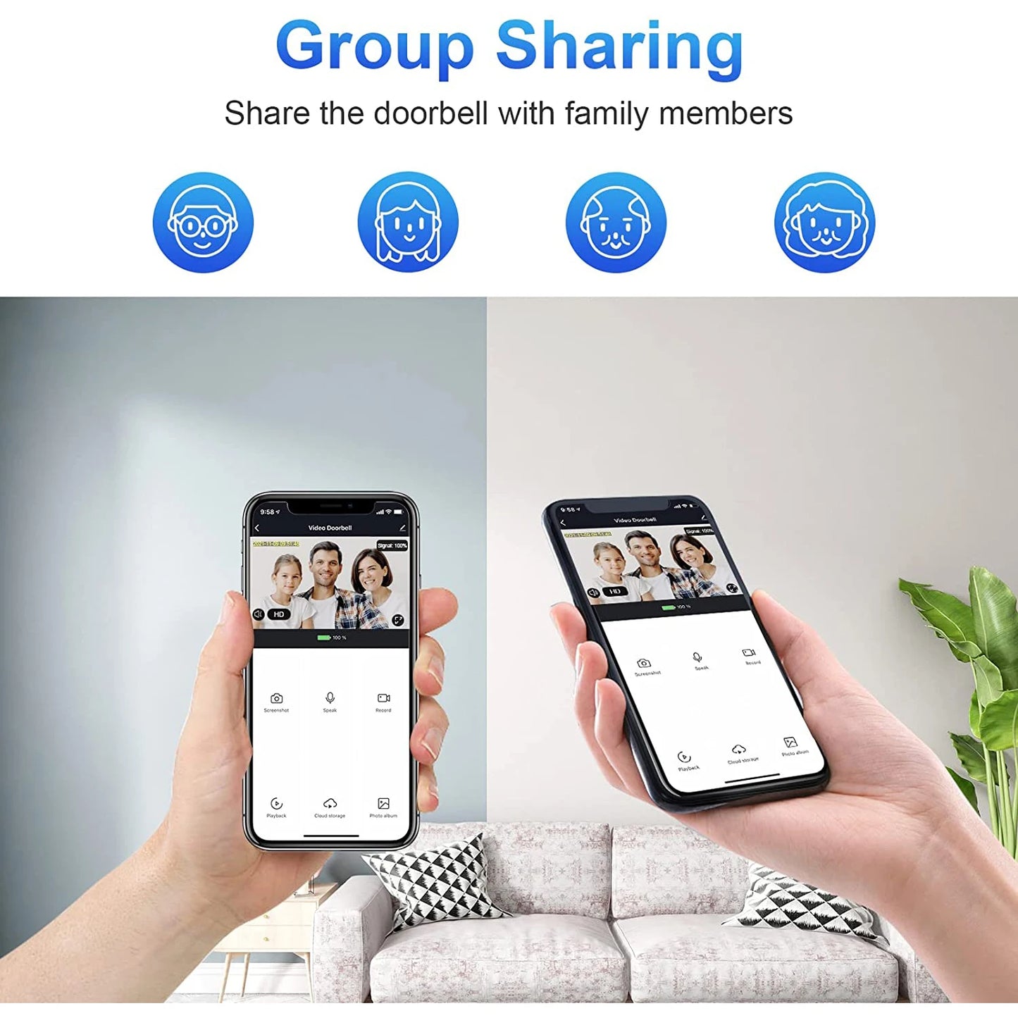 Smart WiFi Video Doorbell with Motion Detection & Night Vision