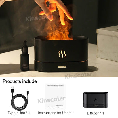 Ultrasonic Flame Aroma Diffuser & Air Humidifier