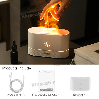 Ultrasonic Flame Aroma Diffuser & Air Humidifier