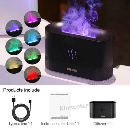 Ultrasonic Flame Aroma Diffuser & Air Humidifier