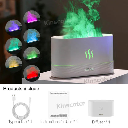Ultrasonic Flame Aroma Diffuser & Air Humidifier