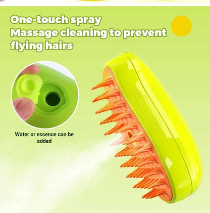 3-in-1 Electric Steam Pet Brush