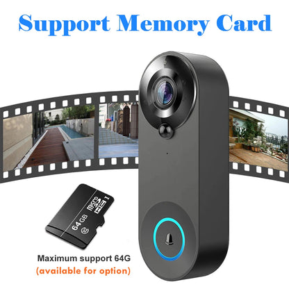 Smart WiFi Video Doorbell with Motion Detection & Night Vision